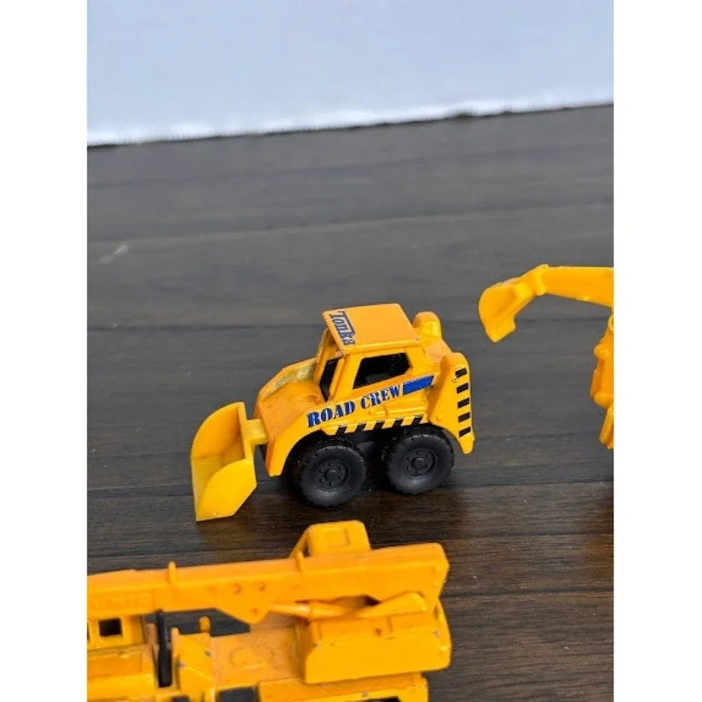 Vintage Tonka Road Crew Diecast Construction Lot Crane Loader Excavator 3pc